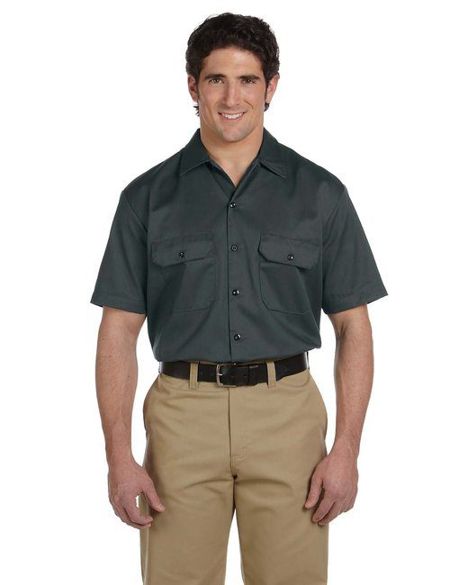 Dickies Men's 5.25 oz./yd² Short-Sleeve Work Shirt #1574 Charcoal