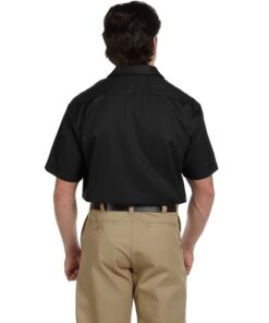 Dickies Men's 5.25 oz./yd² Short-Sleeve Work Shirt #1574 Black Back