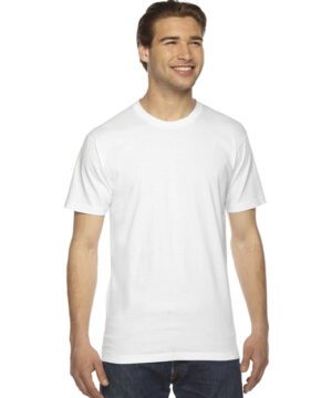 American Apparel Unisex Fine Jersey Short-Sleeve T-Shirt #2001W White Front