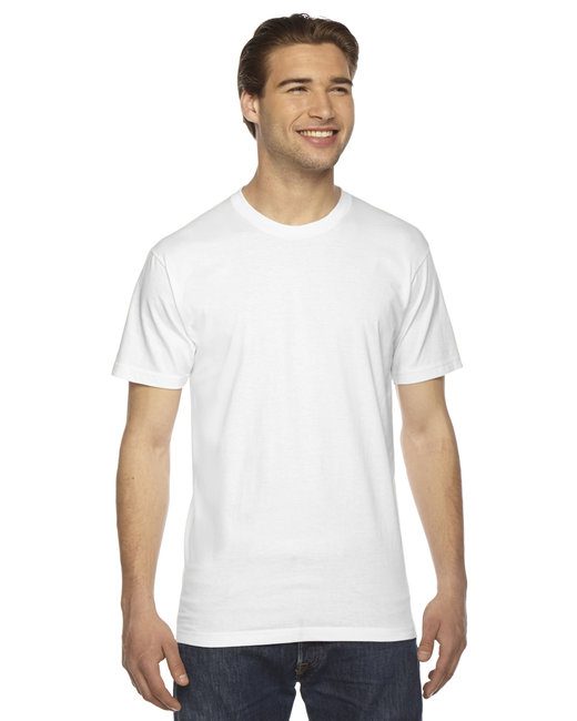 American Apparel Unisex Fine Jersey Short-Sleeve T-Shirt #2001W White Front