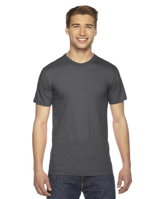 American Apparel Unisex Fine Jersey Short-Sleeve T-Shirt #2001W Asphalt