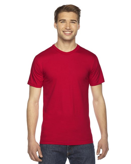 American Apparel Unisex Fine Jersey Short-Sleeve T-Shirt #2001W Red