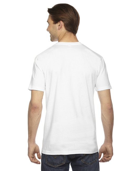 American Apparel Unisex Fine Jersey Short-Sleeve T-Shirt #2001W White Back