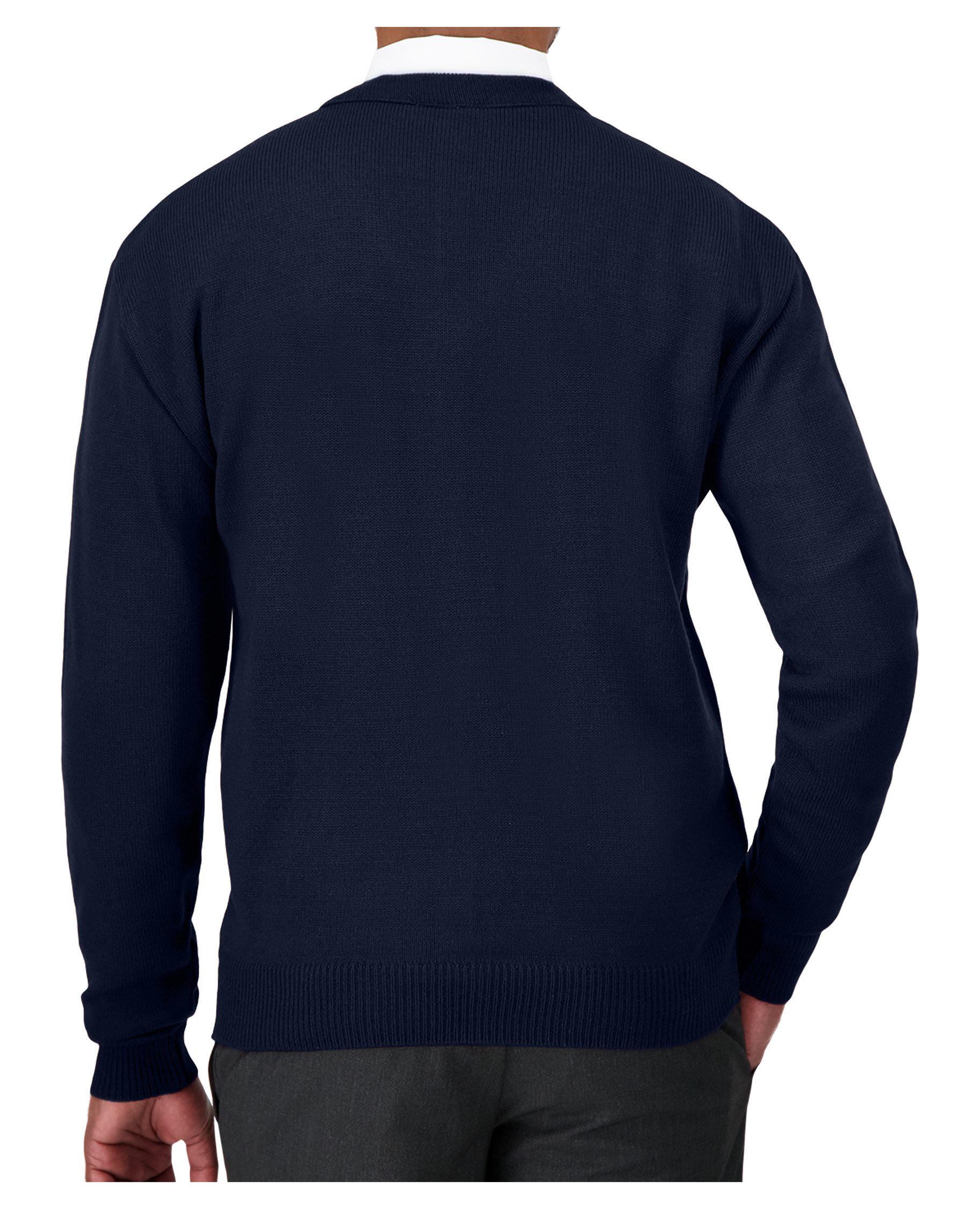 Cobmex V-Neck Long Sleeve Pullover #2010 Navy Back