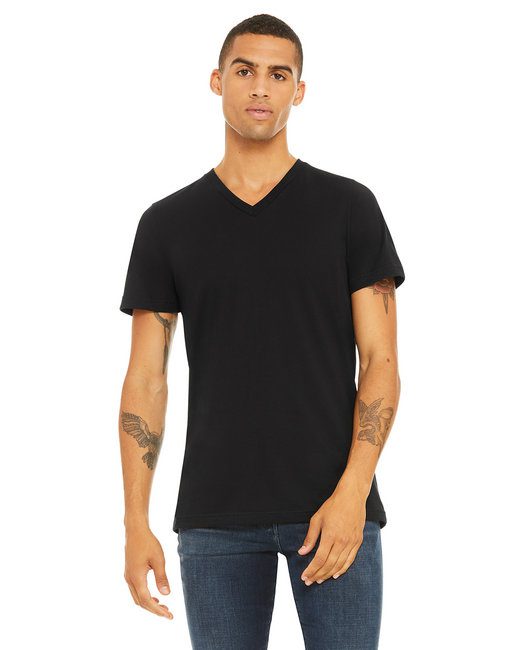 Bella + Canvas Unisex Jersey Short-Sleeve V-Neck T-Shirt #3005 Black