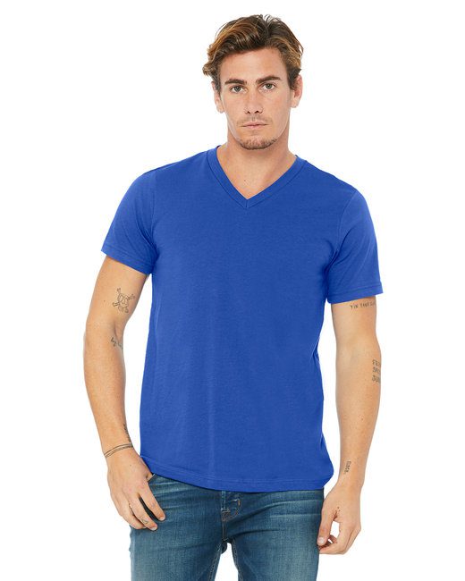 Bella + Canvas Unisex Jersey Short-Sleeve V-Neck T-Shirt #3005 Royal Blue