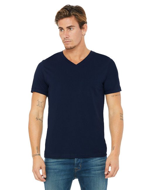 Bella + Canvas Unisex Jersey Short-Sleeve V-Neck T-Shirt #3005 Navy