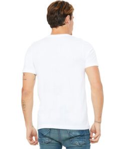 Bella + Canvas Unisex Jersey Short-Sleeve V-Neck T-Shirt #3005 White Back