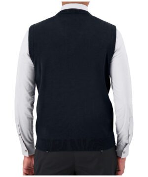 Cobmex "Cashmere"-Like V-Neck Vest #3009 Navy Back