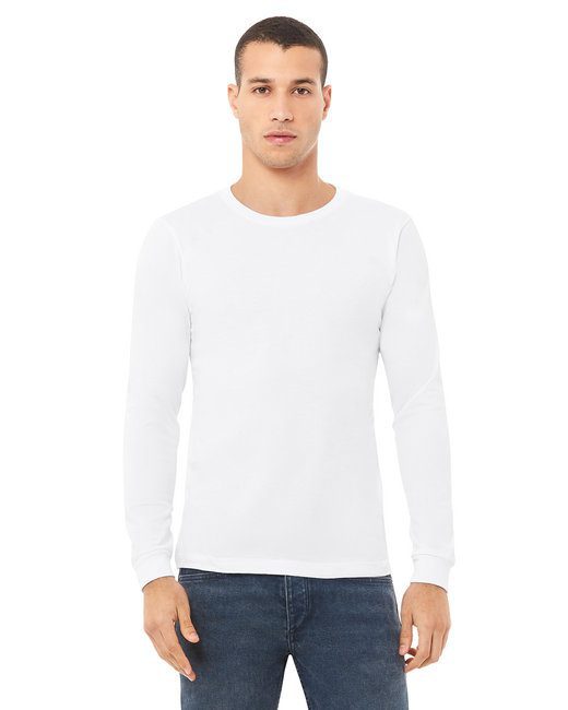Bella + Canvas Unisex Jersey Long-Sleeve T-Shirt #3501 White