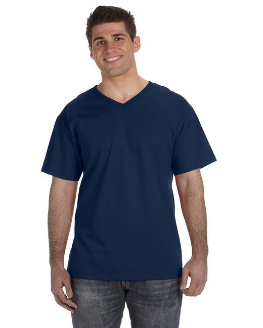 Fruit of the Loom Adult HD Cotton™ V-Neck T-Shirt #39VR Navy