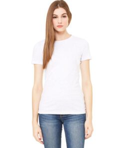 Bella + Canvas Ladies' Slim Fit T-Shirt #6004 White Front