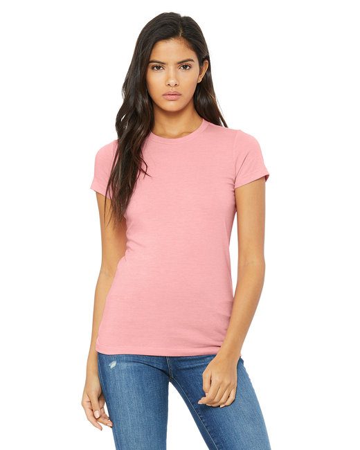 Bella + Canvas Ladies' Slim Fit T-Shirt #6004 Pink
