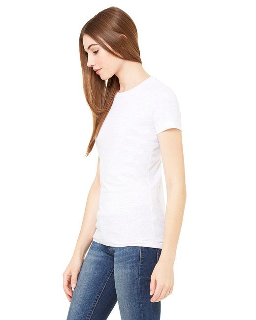 Bella + Canvas Ladies' Slim Fit T-Shirt #6004 White Side