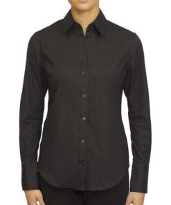 Calvin Klein Women's Cotton Stretch Shirt #18CC103 Black Front