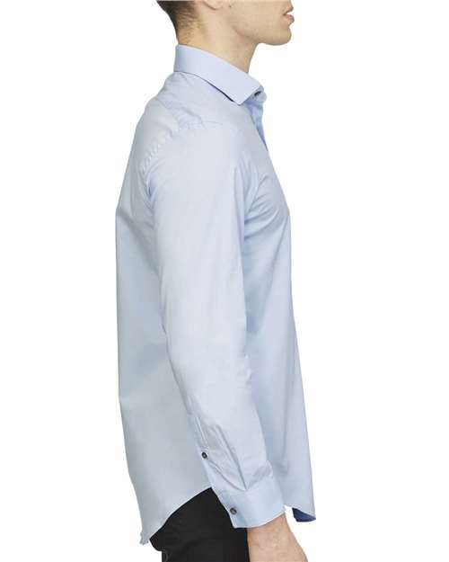 Calvin Klein Cotton Stretch Shirt #18CC108 Stream Blue Side