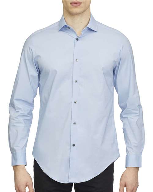 Calvin Klein Cotton Stretch Shirt #18CC108 Stream Blue Front