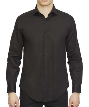 Calvin Klein Cotton Stretch Slim Fit Shirt #18CC109 Black Front