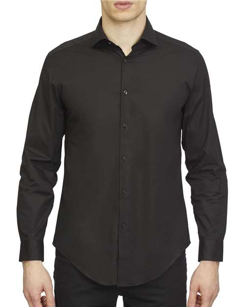 Calvin Klein Cotton Stretch Slim Fit Shirt #18CC109 Black Front