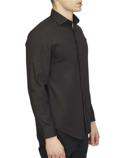 Calvin Klein Cotton Stretch Slim Fit Shirt #18CC109 Black Side