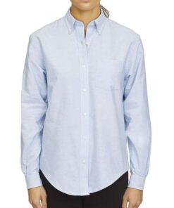 Van Heusen Women's Oxford Shirt #18CV300 Blue Front