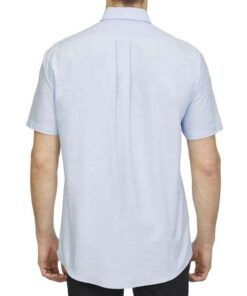 Van Heusen Oxford Short Sleeve Shirt #18CV314 Blue Back