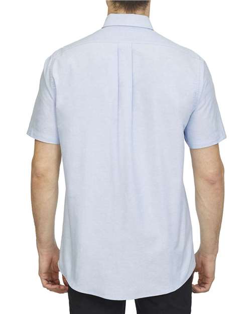 Van Heusen Oxford Short Sleeve Shirt #18CV314 Blue Back