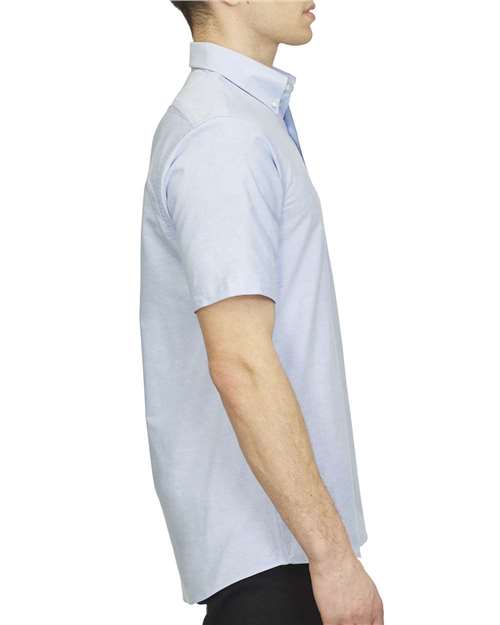 Van Heusen Oxford Short Sleeve Shirt #18CV314 Blue Side
