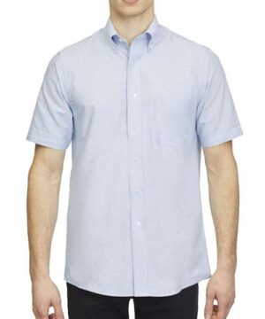 Van Heusen Oxford Short Sleeve Shirt #18CV314 Blue Front