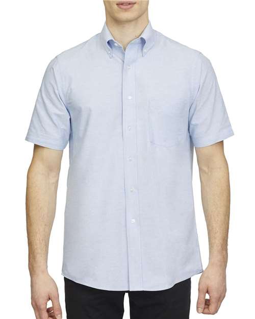Van Heusen Oxford Short Sleeve Shirt #18CV314 Blue Front