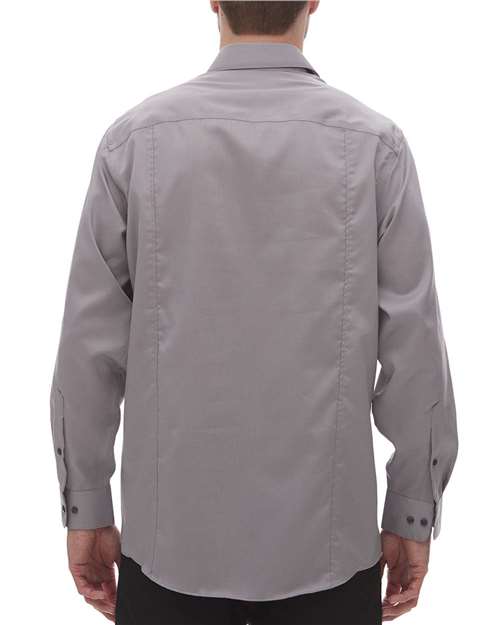 Calvin Klein Non-Iron Dobby Dress Shirt #18CK029 Grey Back
