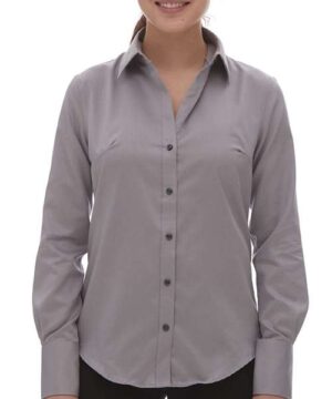 Calvin Klein Women's Non-Iron Dress Shirt #18CK030 Grey Front