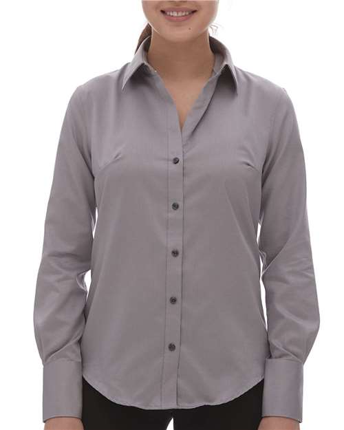 Calvin Klein Women's Non-Iron Dress Shirt #18CK030 Grey Front