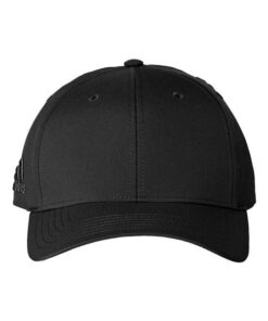 Adidas Poly Textured Performance Cap #A600PC Black Front
