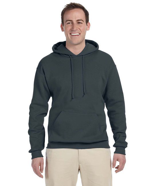 Jerzees Adult 8 oz., NuBlend® Fleece Pullover Hooded Sweatshirt #996 Charcoal