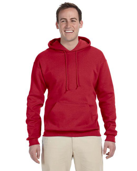 Jerzees Adult 8 oz., NuBlend® Fleece Pullover Hooded Sweatshirt #996 Red