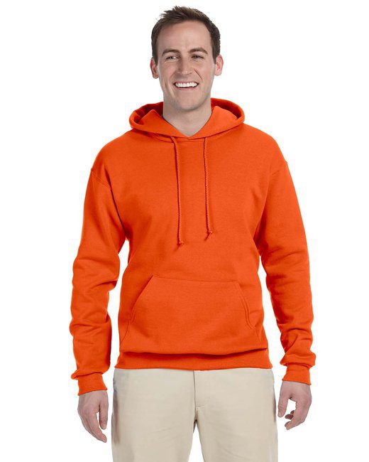 Jerzees Adult 8 oz., NuBlend® Fleece Pullover Hooded Sweatshirt #996 Safety Orange