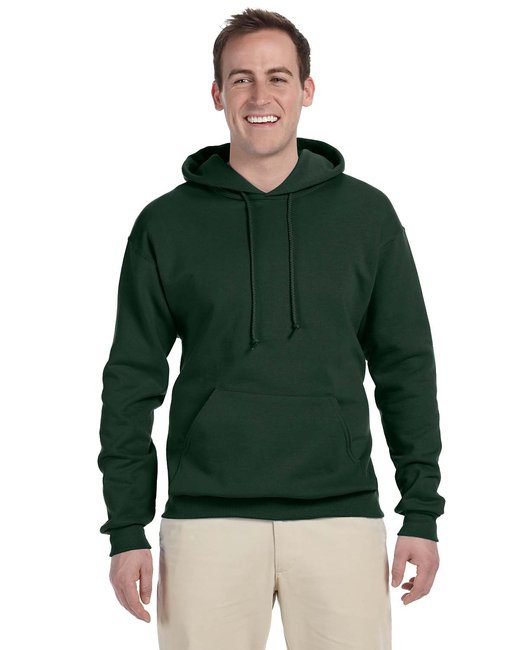Jerzees Adult 8 oz., NuBlend® Fleece Pullover Hooded Sweatshirt #996 Forest Green