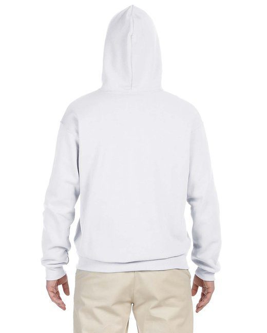 Jerzees Adult 8 oz., NuBlend® Fleece Pullover Hooded Sweatshirt #996 White Back