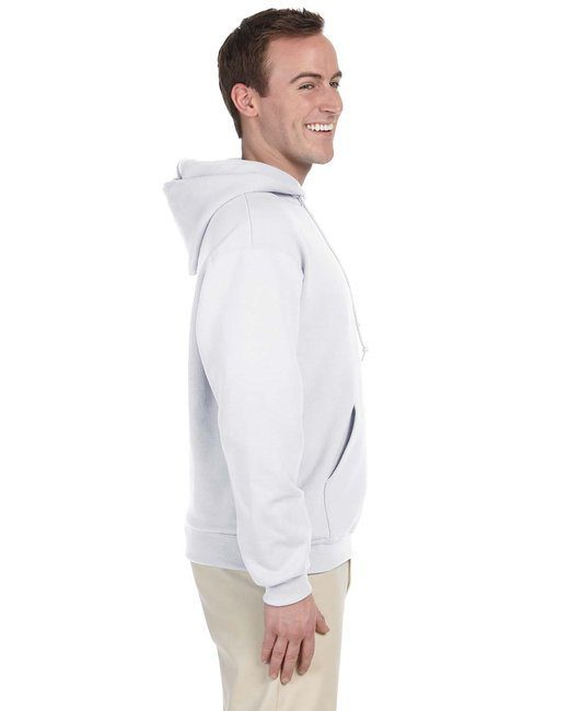 Jerzees Adult 8 oz., NuBlend® Fleece Pullover Hooded Sweatshirt #996 White Side