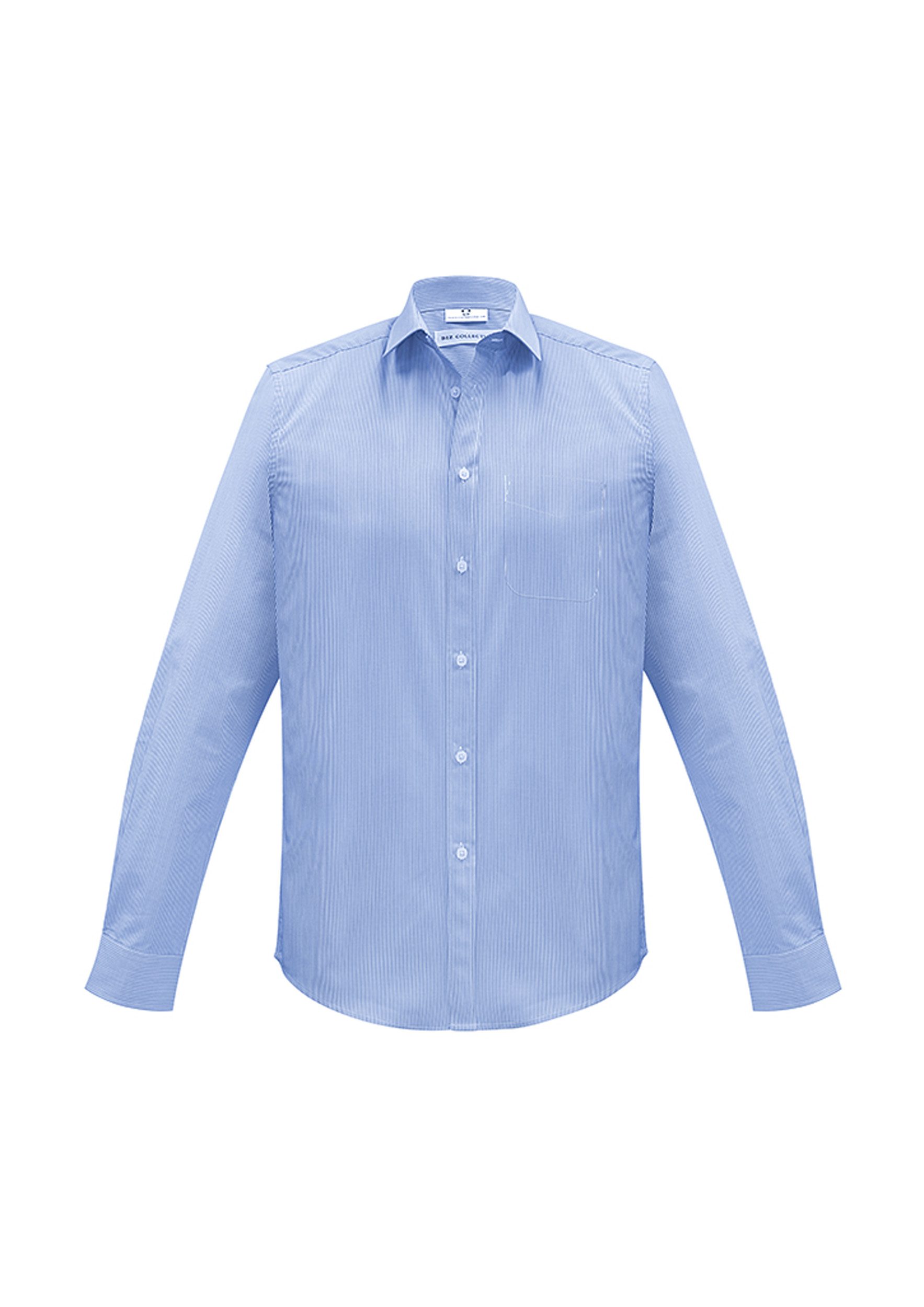 Biz Collection Mens Euro Long Sleeve Shirt #S812ML Blue