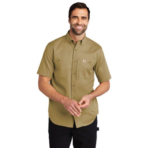 Carhartt® Rugged Professional Series Short Sleeve Shirt #CT102537 Dark Khaki Front
