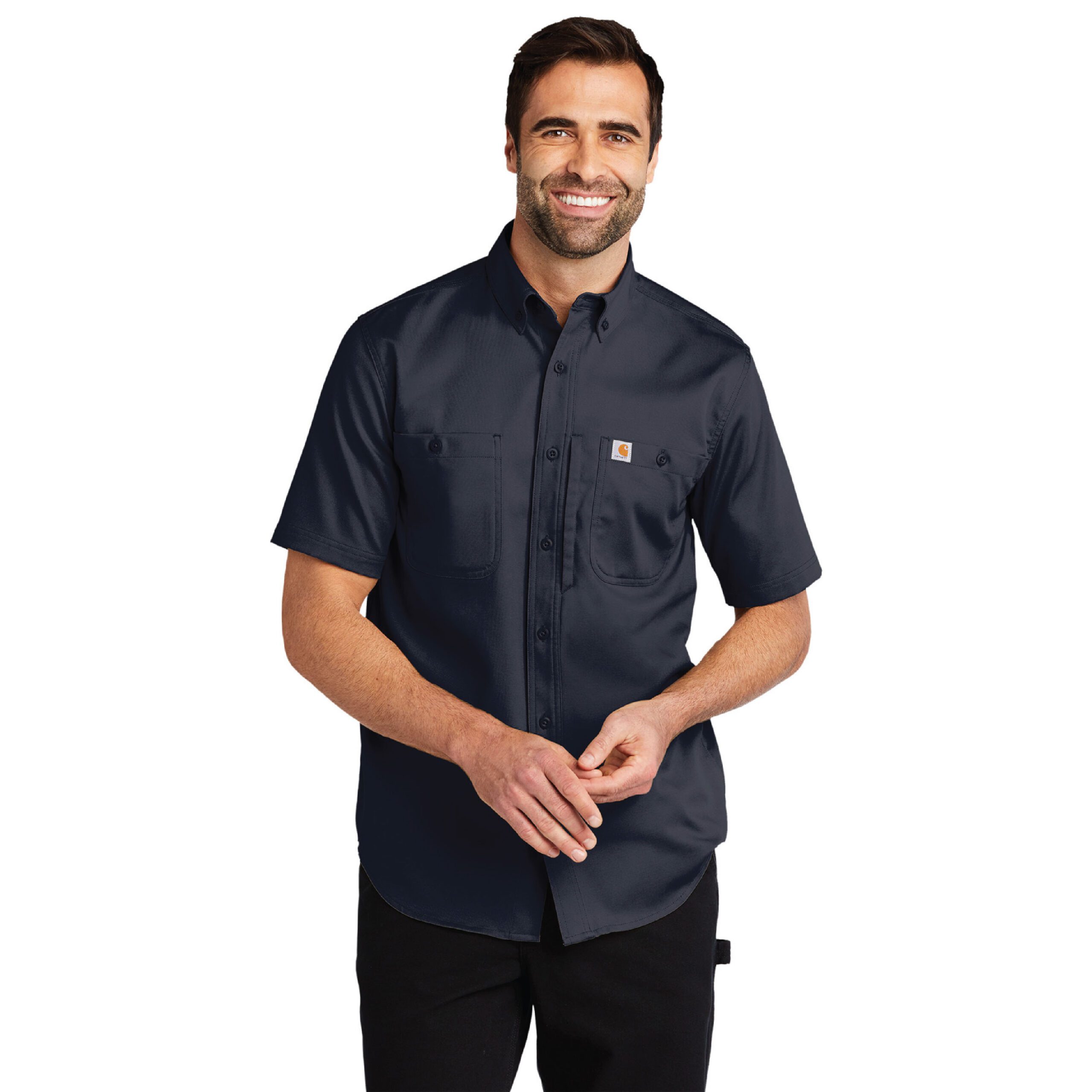 Carhartt® Rugged Professional Series Short Sleeve Shirt #CT102537 Navy