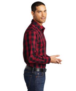 Port Authority® Everyday Plaid Shirt #W670 Red Side