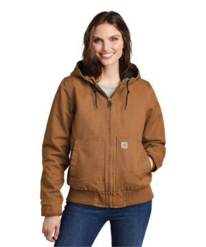 Carhartt® Women's Washed Duck Active Jacket #CT104053 Carhartt Brown Front