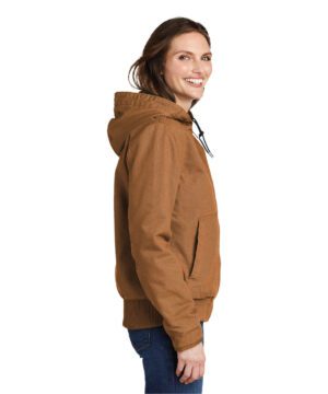 Carhartt® Women's Washed Duck Active Jacket #CT104053 Carhartt Brown Side