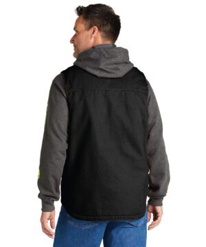 Carhartt® Sherpa-Lined Mock Neck Vest #CT104277 Black Back