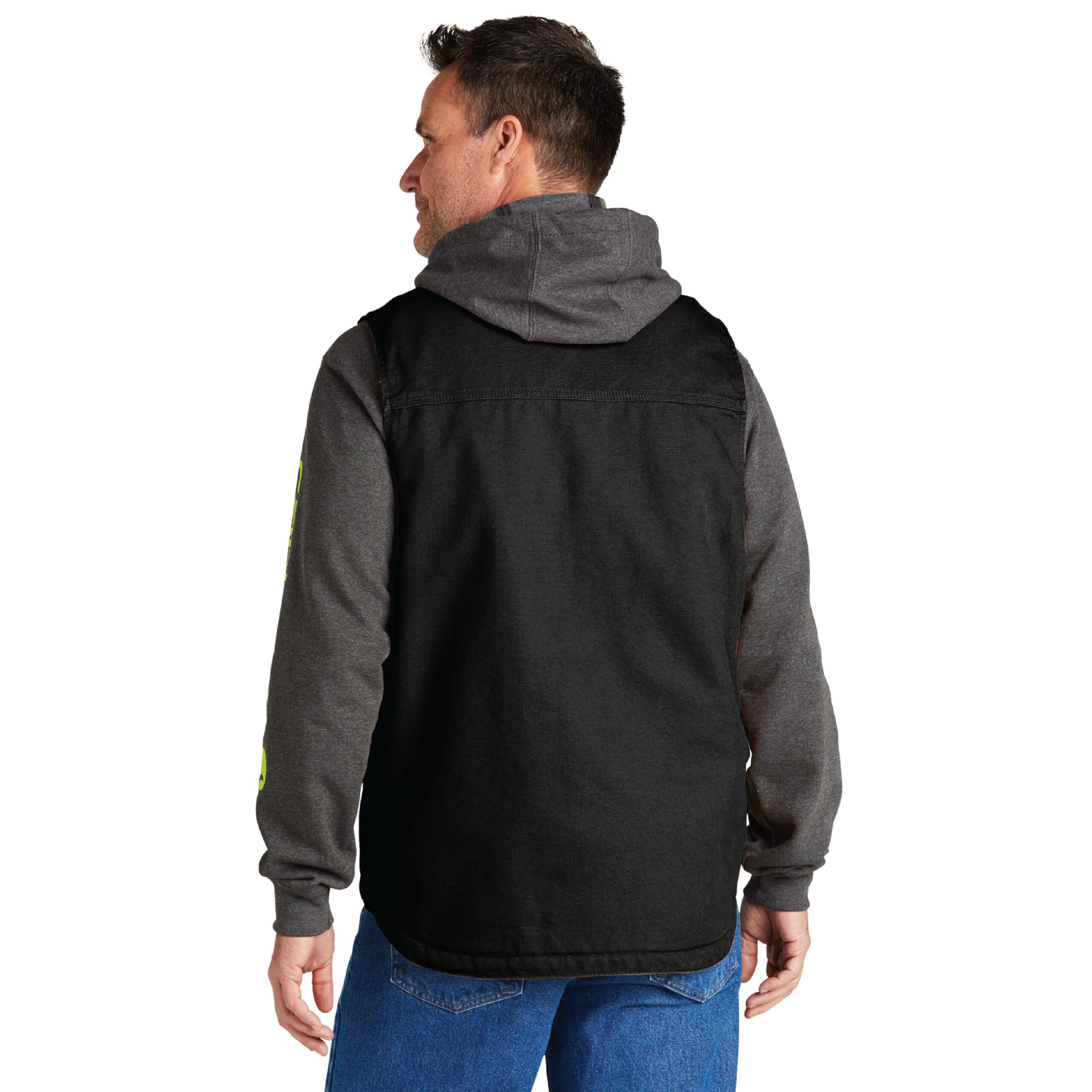 Carhartt® Sherpa-Lined Mock Neck Vest #CT104277 Black Back