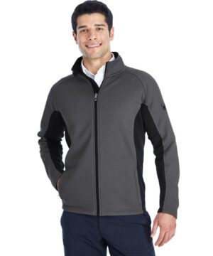 Spyder Men's Constant Full-Zip Sweater Fleece Jacket #187330 Polar / Black / Black Front