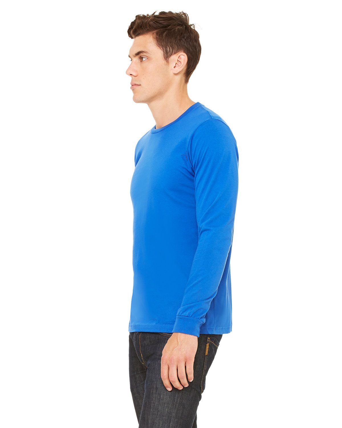 Bella + Canvas Unisex Jersey Long-Sleeve T-Shirt #3501 Royal Blue Side